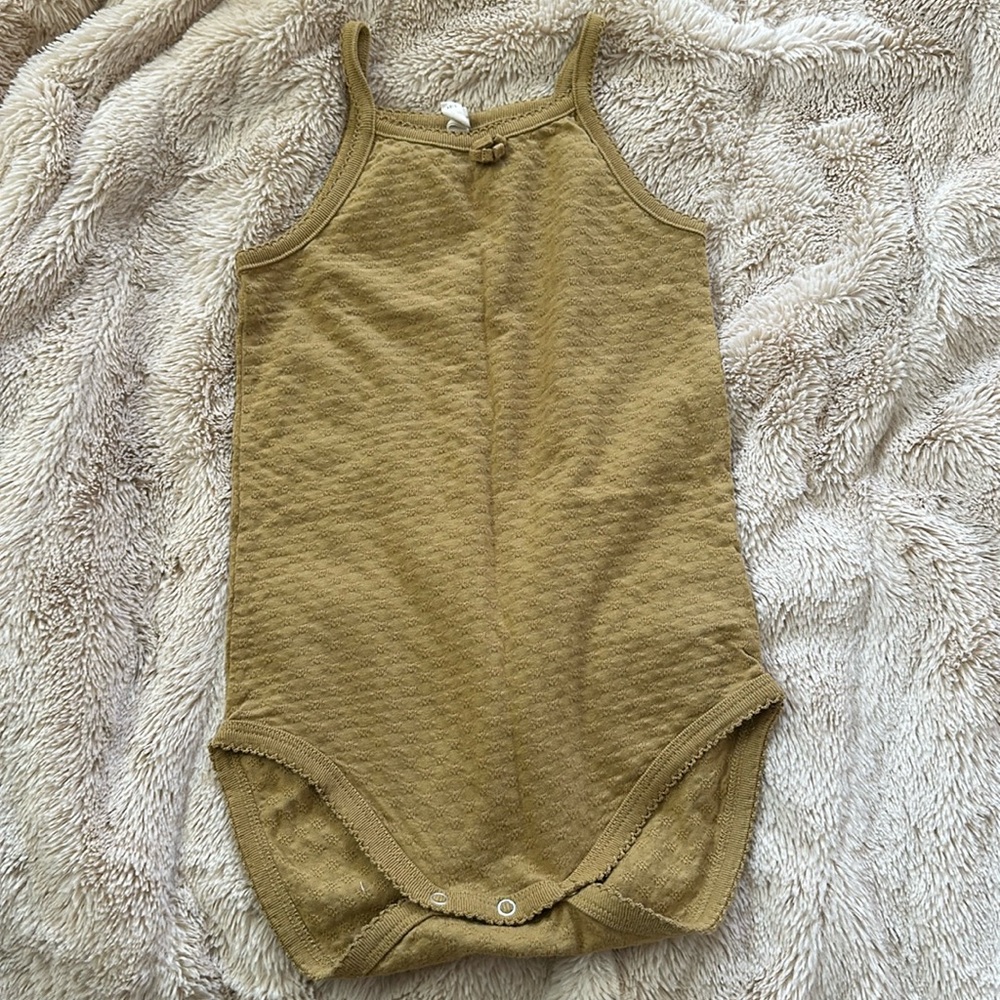 Quincy Mae Piontelle Tank Bodysuit in Gold